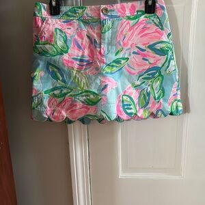 SKORT- Lilly Pulitzer Pink and Green Floral Skirt
